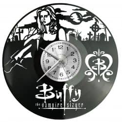 Buffy Zegar Ścienny Płyta Winylowa Nowoczesny Dekoracyjny Na Prezent Urodziny