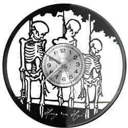 Skeleton Zegar Ścienny Płyta Winylowa Nowoczesny Dekoracyjny Na Prezent Urodziny