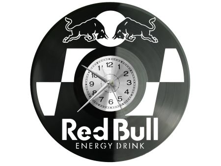 RedBull Zegar Ścienny Płyta Winylowa Nowoczesny Dekoracyjny Na Prezent Urodziny