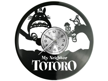 Totoro Ghibli Studio Zegar Ścienny Płyta Winylowa Nowoczesny Dekoracyjny Na Prezent Urodziny