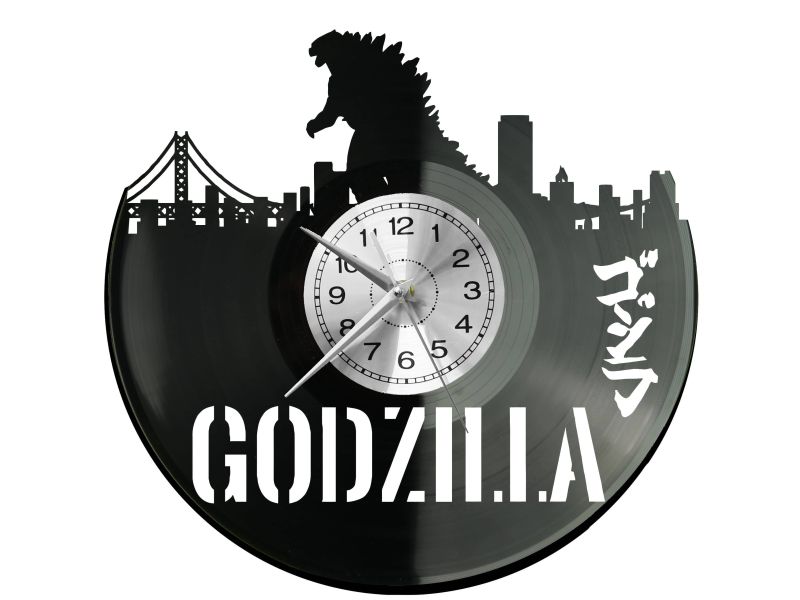 Godzilla Zegar Ścienny Płyta Winylowa Nowoczesny Dekoracyjny Na Prezent Urodziny