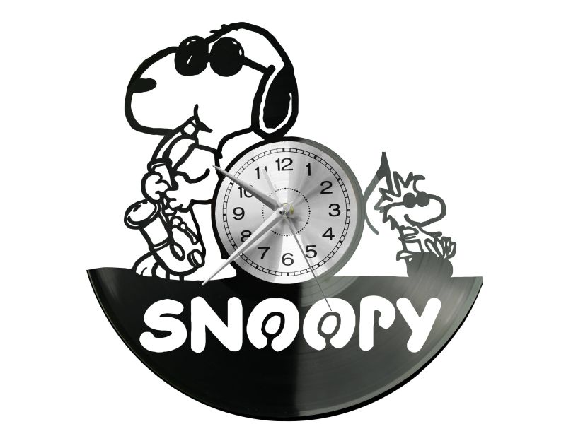 Snoopy Zegar Ścienny Płyta Winylowa Nowoczesny Dekoracyjny Na Prezent Urodziny