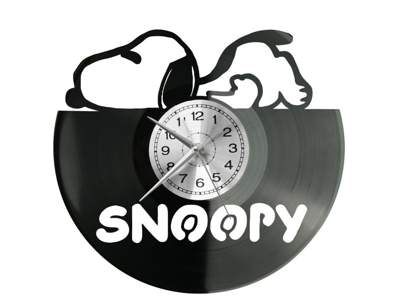 Snoopy Zegar Ścienny Płyta Winylowa Nowoczesny Dekoracyjny Na Prezent Urodziny