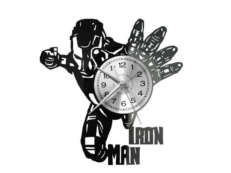 Ironman Zegar Ścienny Płyta Winylowa Nowoczesny Dekoracyjny Na Prezent Urodziny