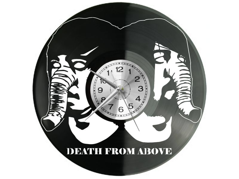 Death From Above 1979 Zegar Ścienny Płyta Winylowa Nowoczesny Dekoracyjny Na Prezent Urodziny