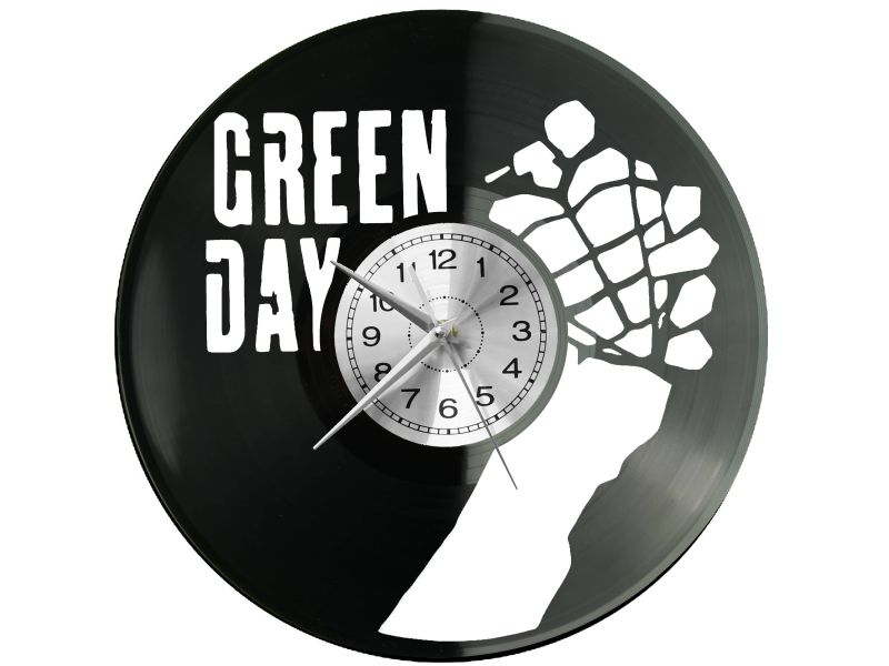 Green Day Zegar Ścienny Płyta Winylowa Nowoczesny Dekoracyjny Na Prezent Urodziny