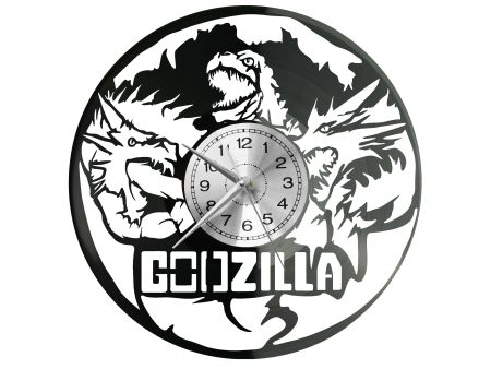 Godzilla Zegar Ścienny Płyta Winylowa Nowoczesny Dekoracyjny Na Prezent Urodziny