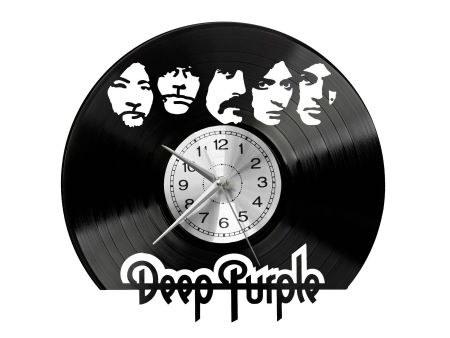 Deep Purple Zegar Ścienny Płyta Winylowa Nowoczesny Dekoracyjny Na Prezent Urodziny