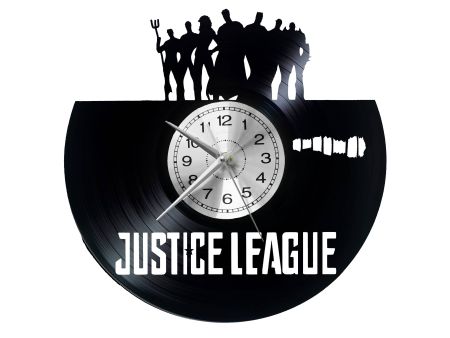 Justice League Zegar Ścienny Płyta Winylowa Nowoczesny Dekoracyjny Na Prezent Urodziny