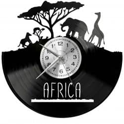 Afryka Zegar Ścienny Płyta Winylowa Nowoczesny Dekoracyjny Na Prezent Urodziny