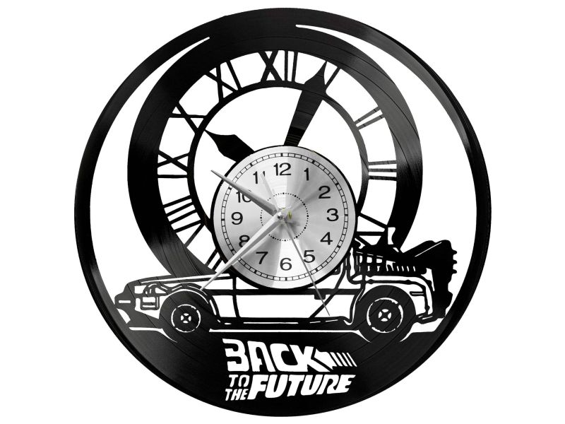 Back To The Future Zegar Ścienny Płyta Winylowa Nowoczesny Dekoracyjny Na Prezent Urodziny