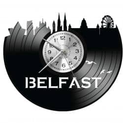 Belfast Zegar Ścienny Płyta Winylowa Nowoczesny Dekoracyjny Na Prezent Urodziny