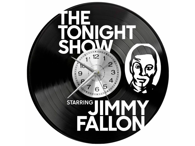 The Tonight Show Jimmy Fallon Zegar Ścienny Płyta Winylowa Nowoczesny Dekoracyjny Na Prezent Urodziny