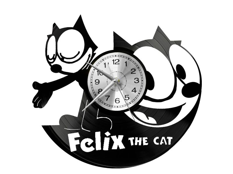 Felix The Cat Zegar Ścienny Płyta Winylowa Nowoczesny Dekoracyjny Na Prezent Urodziny