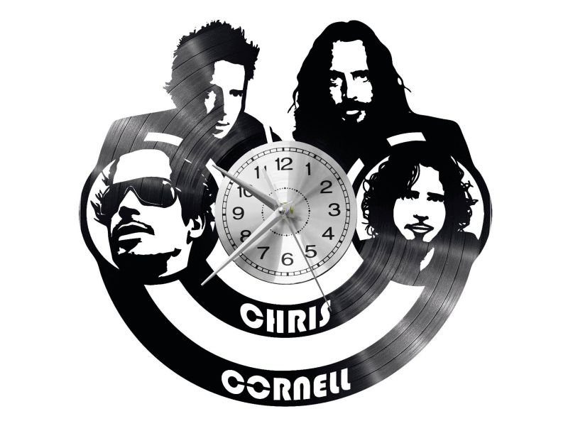 Chris Cornell Zegar Ścienny Płyta Winylowa Nowoczesny Dekoracyjny Na Prezent Urodziny