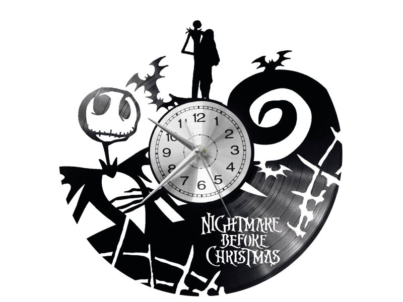 Nightmare Before Christmas Zegar Ścienny Płyta Winylowa Nowoczesny Dekoracyjny Na Prezent Urodziny