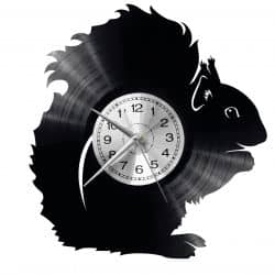 Wiewiórka Zegar Ścienny Płyta Winylowa Nowoczesny Dekoracyjny Na Prezent Urodziny