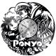 Ponyo Anime Zegar Ścienny Płyta Winylowa Nowoczesny Dekoracyjny Na Prezent Urodziny