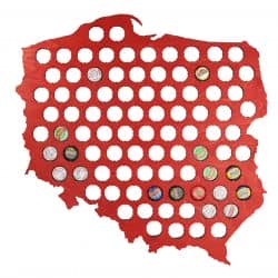 Polska Mapa 30x30 cm Kapslownica Piwo Na Kapsle Tablica Piwa Piwna 109 Kolorów Do Wyboru Na Prezent Dla Niego