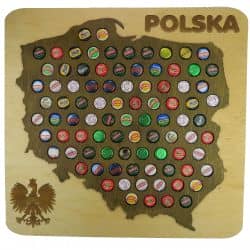 Polska Mapa 50x50 cm Grawer Kapslownica Piwo Na Kapsle Tablica Piwa Piwna 109 Kolorów Do Wyboru Na Prezent Dla Niego