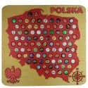 Polska Mapa 30x30 cm 3D Kapslownica Piwo Na Kapsle Tablica Piwa Piwna 109 Kolorów Do Wyboru Na Prezent Dla Niego