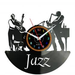 Jazz Music Zegar Ścienny Płyta Winylowa Nowoczesny Dekoracyjny Na Prezent Urodziny