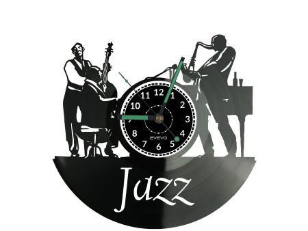 Jazz Music Zegar Ścienny Płyta Winylowa Nowoczesny Dekoracyjny Na Prezent Urodziny