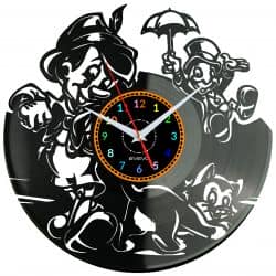 Pinocchio Zegar Ścienny Płyta Winylowa Nowoczesny Dekoracyjny Na Prezent Urodziny