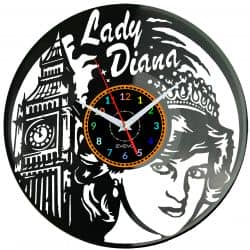 Lady Diana Zegar Ścienny Płyta Winylowa Nowoczesny Dekoracyjny Na Prezent Urodziny