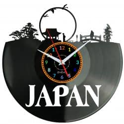 Japonia Zegar Ścienny Płyta Winylowa Nowoczesny Dekoracyjny Na Prezent Urodziny