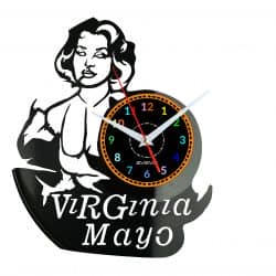 Virginia Mayo Zegar Ścienny Płyta Winylowa Nowoczesny Dekoracyjny Na Prezent Urodziny