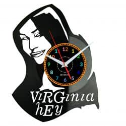 Virginia Hey Zegar Ścienny Płyta Winylowa Nowoczesny Dekoracyjny Na Prezent Urodziny