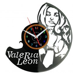 Valerie Leon Zegar Ścienny Płyta Winylowa Nowoczesny Dekoracyjny Na Prezent Urodziny