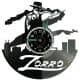 Maska Zorro Zegar Ścienny Płyta Winylowa Nowoczesny Dekoracyjny Na Prezent Urodziny