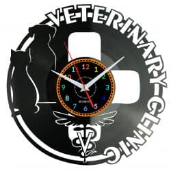Zegar dla Weterynarza Zegar Ścienny Płyta Winylowa Nowoczesny Dekoracyjny Na Prezent Urodziny