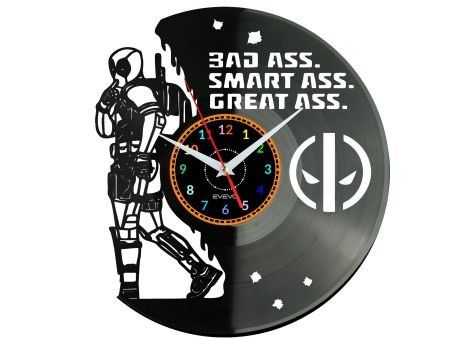 DEADPOOL ZEGAR ŚCIENNY PŁYTA WINYLOWA PREZENT UPOMINEK URODZINY DLA NIEJ DLA NIEGO EVEVO EVEVO.PL W0096