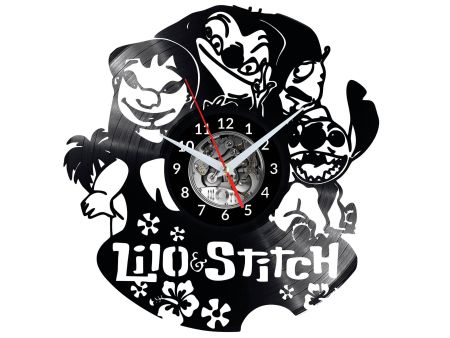 LILO AND STITCH ZEGAR ŚCIENNY WINYL PŁYTA WINYLOWA EVEVO.PL EVEVO