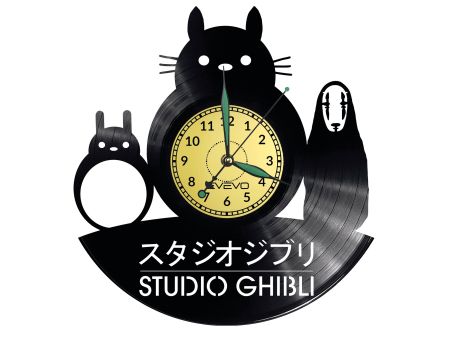 GHIBLI STUDIO ZEGAR ŚCIENNY DEKORACYJNY NOWOCZESNY PŁYTA WINYLOWA WINYL NA PREZENT EVEVO.PL 