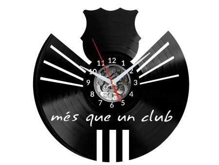 BARCELONA ZEGAR ŚCIENNY DEKORACYJNY NOWOCZESNY PŁYTA WINYLOWA WINYL NA PREZENT EVEVO.PL
