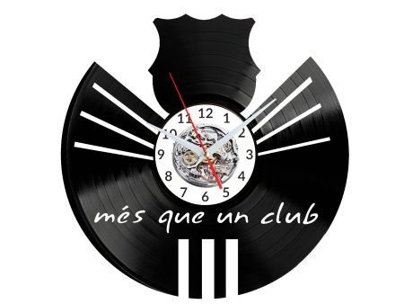 BARCELONA ZEGAR ŚCIENNY DEKORACYJNY NOWOCZESNY PŁYTA WINYLOWA WINYL NA PREZENT EVEVO.PL