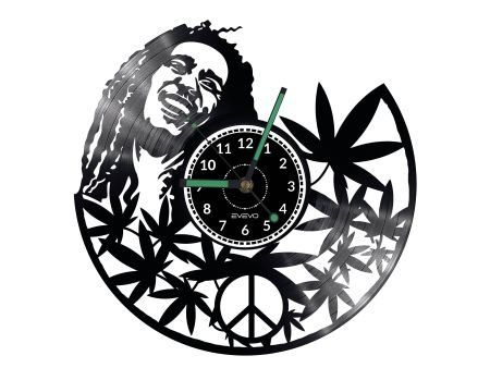 BOB MARLEY ZEGAR ŚCIENNY DEKORACYJNY NOWOCZESNY PŁYTA WINYLOWA WINYL NA PREZENT EVEVO.PL