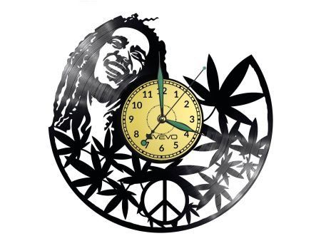 BOB MARLEY ZEGAR ŚCIENNY DEKORACYJNY NOWOCZESNY PŁYTA WINYLOWA WINYL NA PREZENT EVEVO.PL