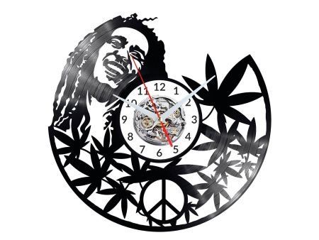 BOB MARLEY ZEGAR ŚCIENNY DEKORACYJNY NOWOCZESNY PŁYTA WINYLOWA WINYL NA PREZENT EVEVO.PL