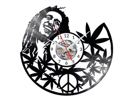 Bob Marley Zegar Ścienny  Płyta Winylowa Nowoczesny Dekoracyjny Na Prezent Urodziny