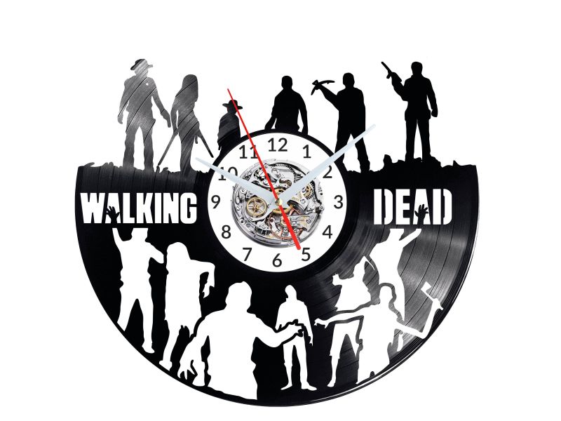 Walking Dead Żywe Trupy Zegar Ścienny Płyta Winylowa Nowoczesny Dekoracyjny Na Prezent Urodziny