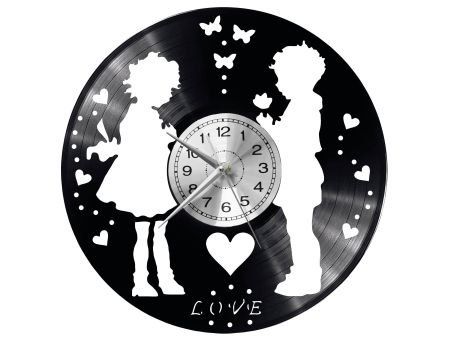 WALENTYNKI MIŁOŚĆ ZEGAR ŚCIENNY PŁYTA WINYLOWA PREZENT UPOMINEK URODZINY EVEVO EVEVO.PL W0181