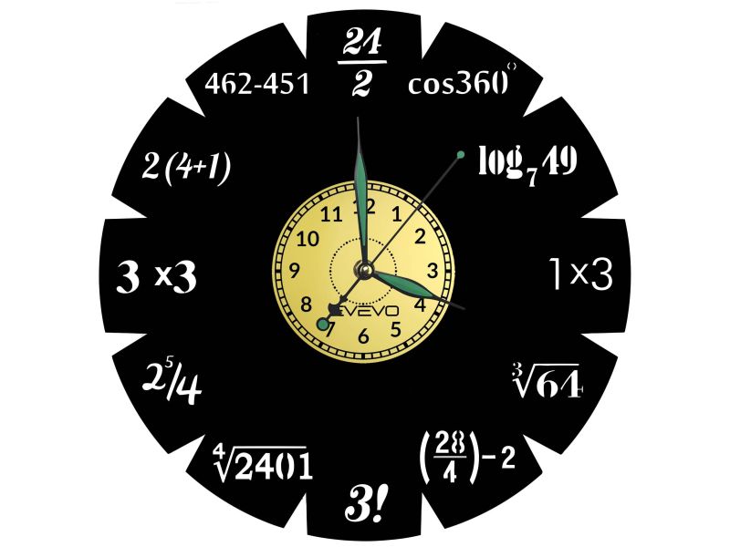 Zegar Matematyka Zegar Ścienny Płyta Winylowa Nowoczesny Dekoracyjny Na Prezent Urodziny