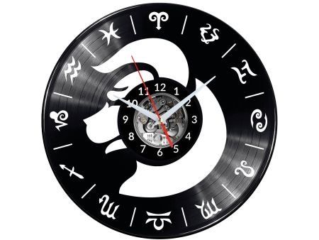 ZNAK ZODIAKU BYK ZEGAR ŚCIENNY DEKORACYJNY NOWOCZESNY PŁYTA WINYLOWA WINYL NA PREZENT EVEVO.PL W0194