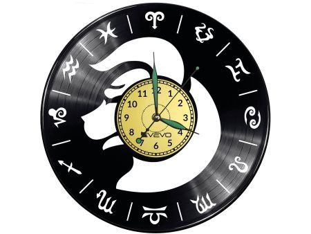 ZNAK ZODIAKU BYK ZEGAR ŚCIENNY DEKORACYJNY NOWOCZESNY PŁYTA WINYLOWA WINYL NA PREZENT EVEVO.PL W0194