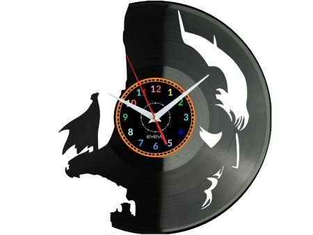 BATMAN ZEGAR ŚCIENNY DEKORACYJNY NOWOCZESNY PŁYTA WINYLOWA WINYL NA PREZENT EVEVO EVEVO.PL W0244